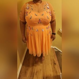 Asos mesh beaded dress